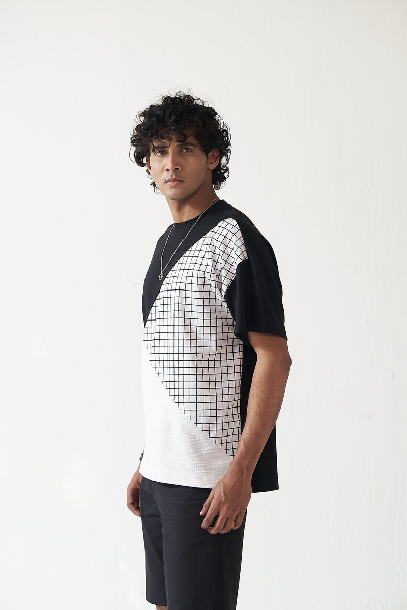 Diagonal Panel T-Shirt