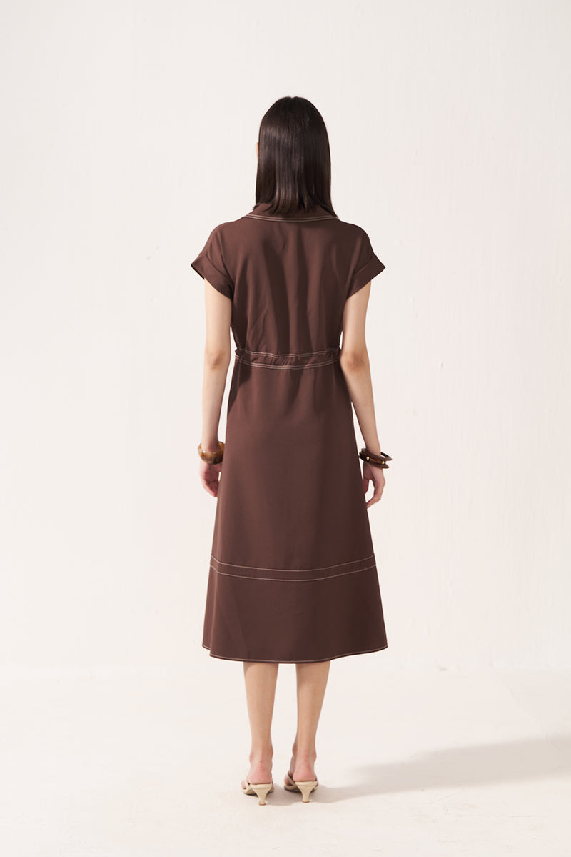 Safari Dusk Belted Dress