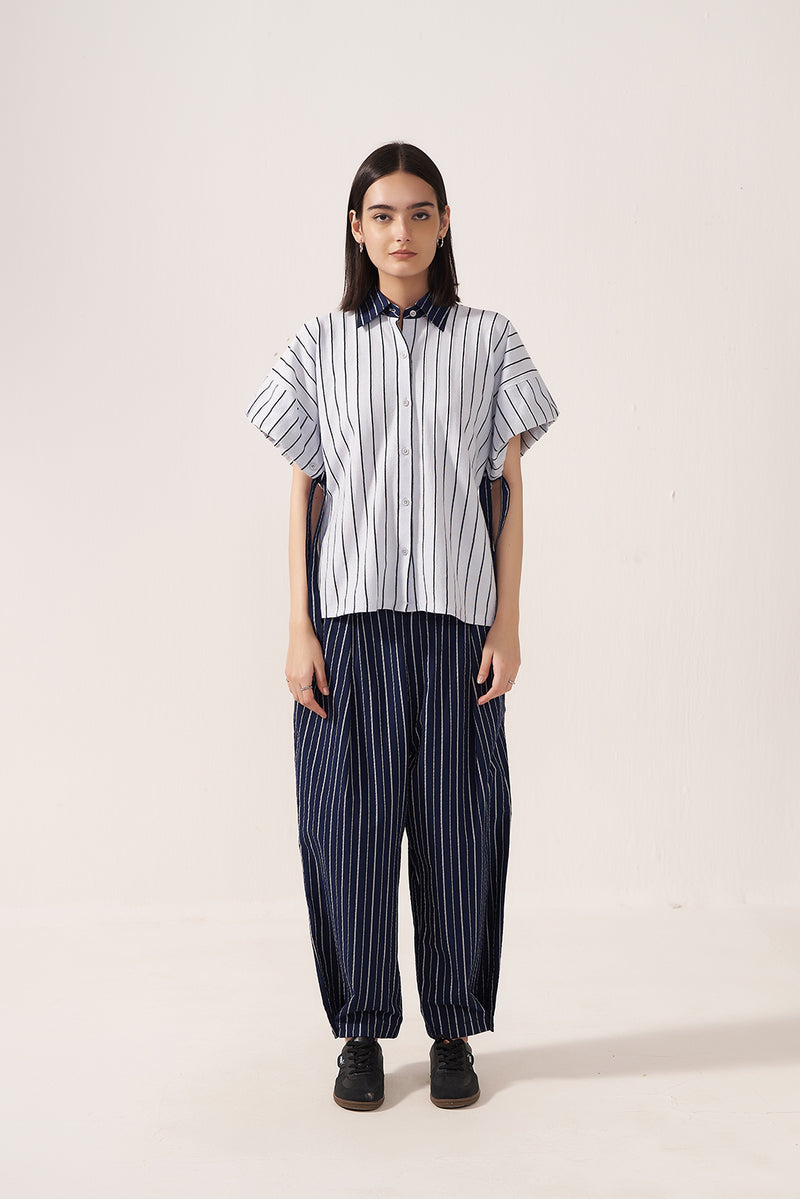 WorkForm Striped Wide-Leg Pants