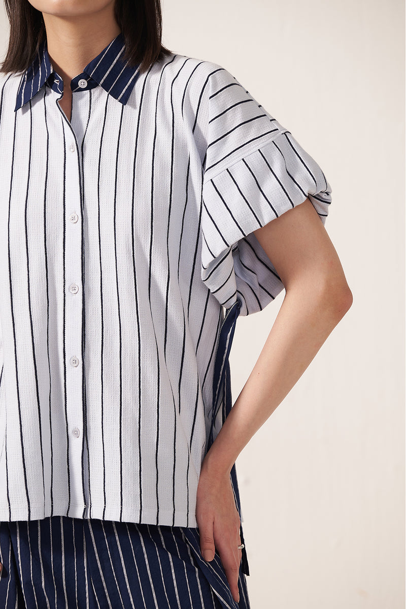 WorkForm Collared Striped Shirt