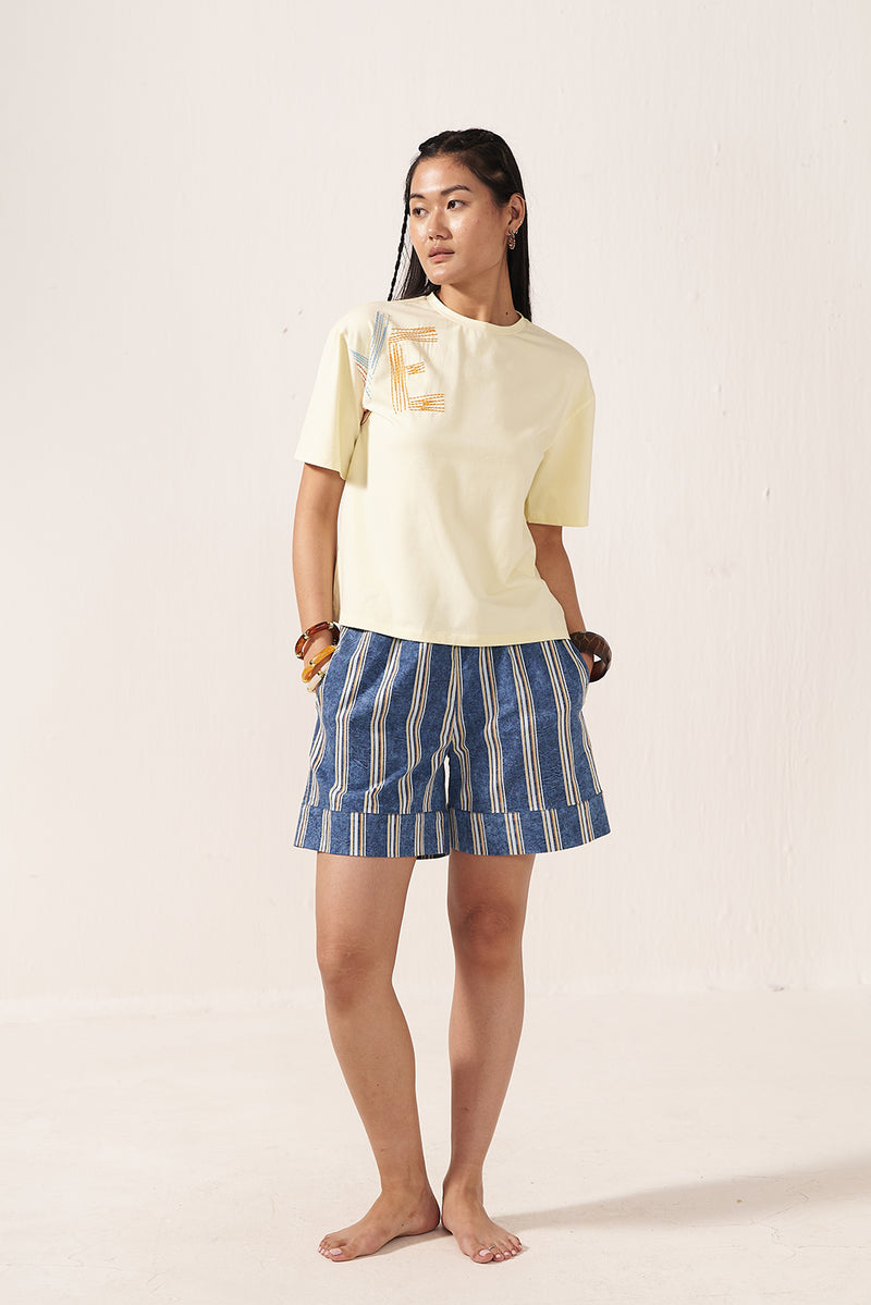 Dreamline Yellow Stripes Women's Shorts