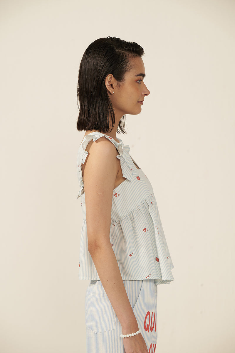 Bonne Nuit 22 Frill Top