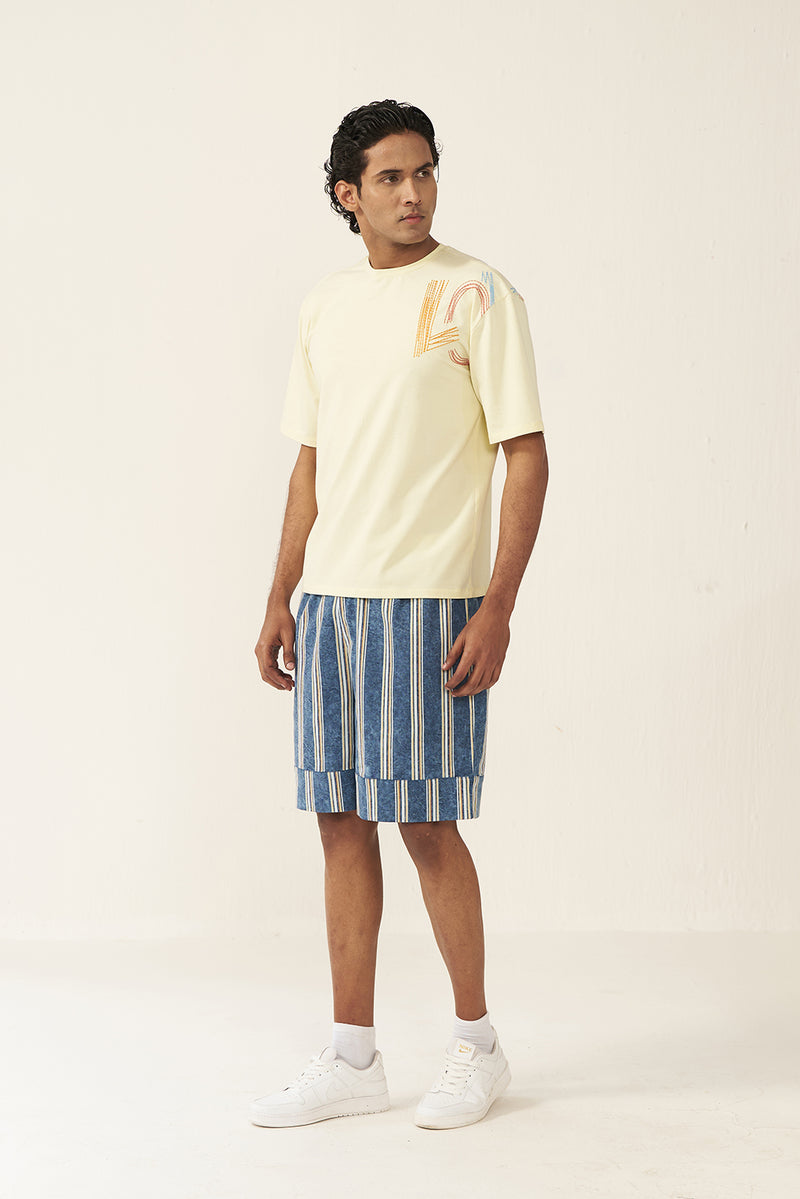 Love Dreamline Yellow Stripes Men's Co-ord Set