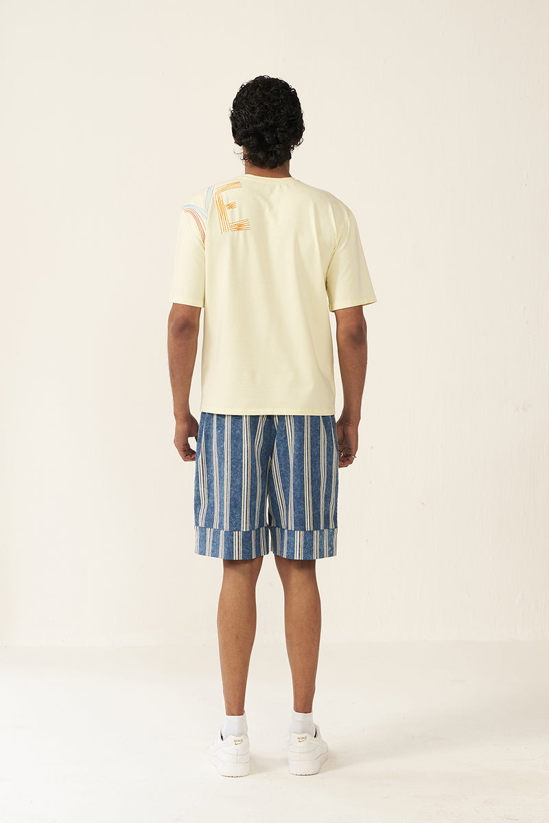 Love Dreamline Yellow Stripes Men's Co-ord Set