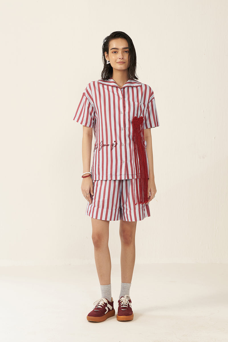 STRIPEY LOVE WOMEN SHIRT