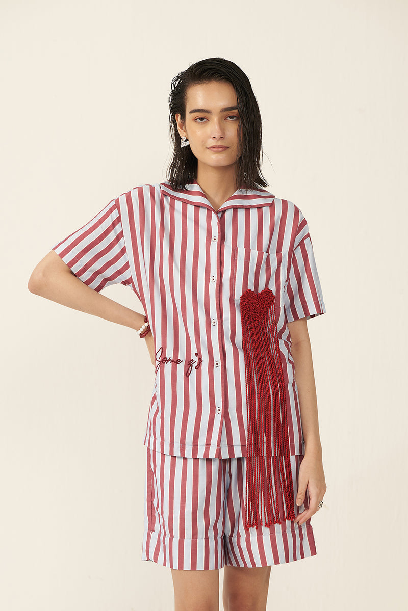 STRIPEY LOVE WOMEN SHIRT