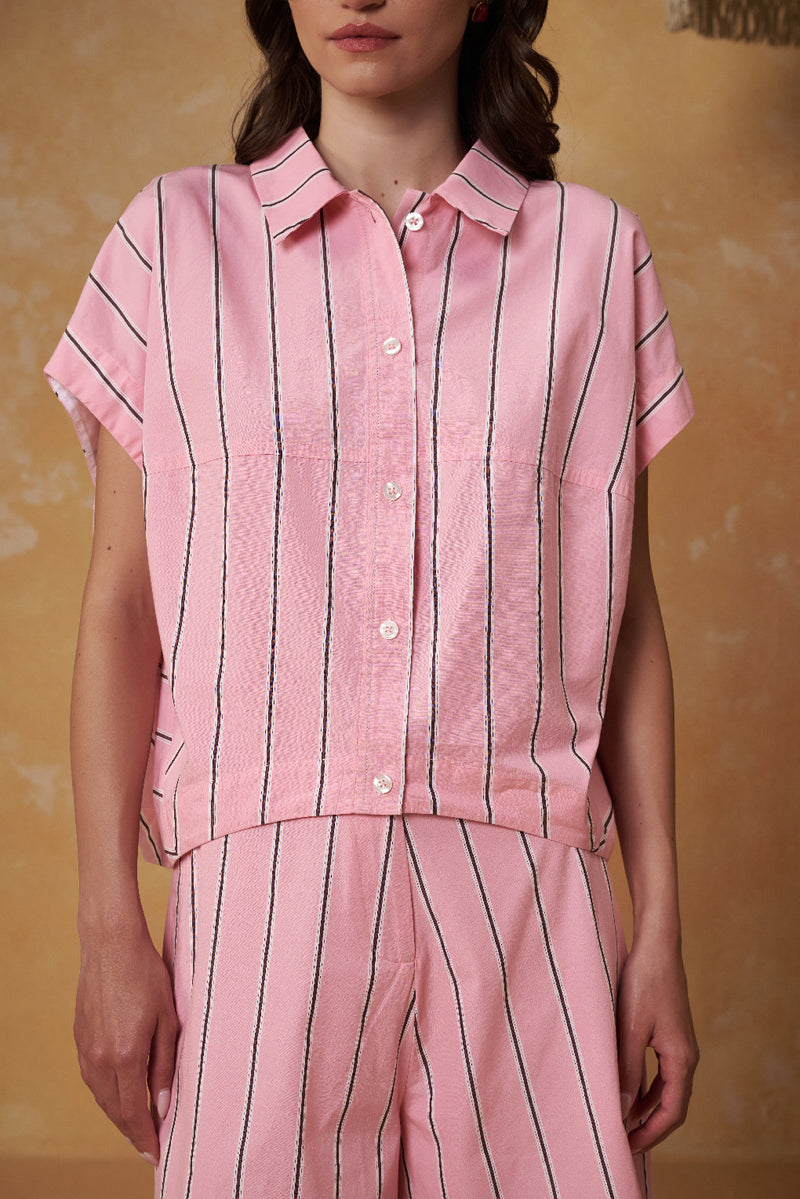 Vintage Pink Stripe Top