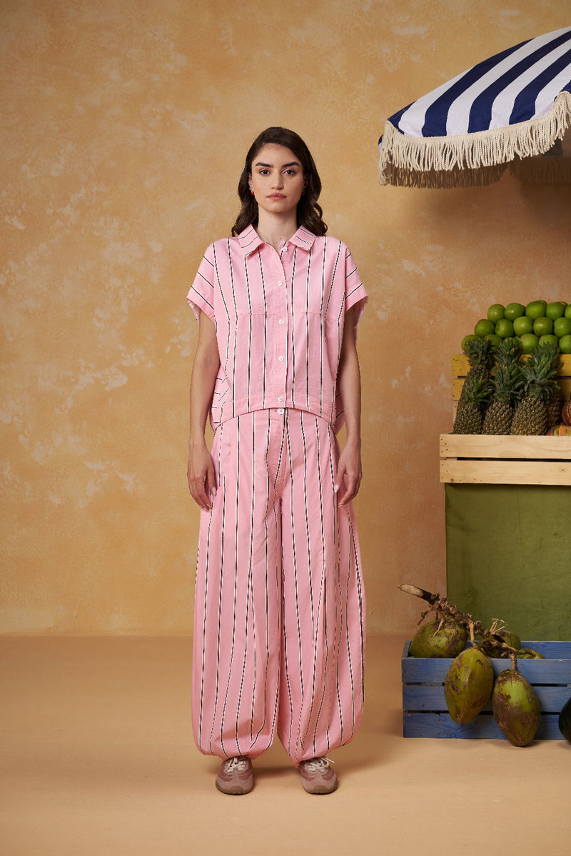 Vintage Pink Stripe Pant