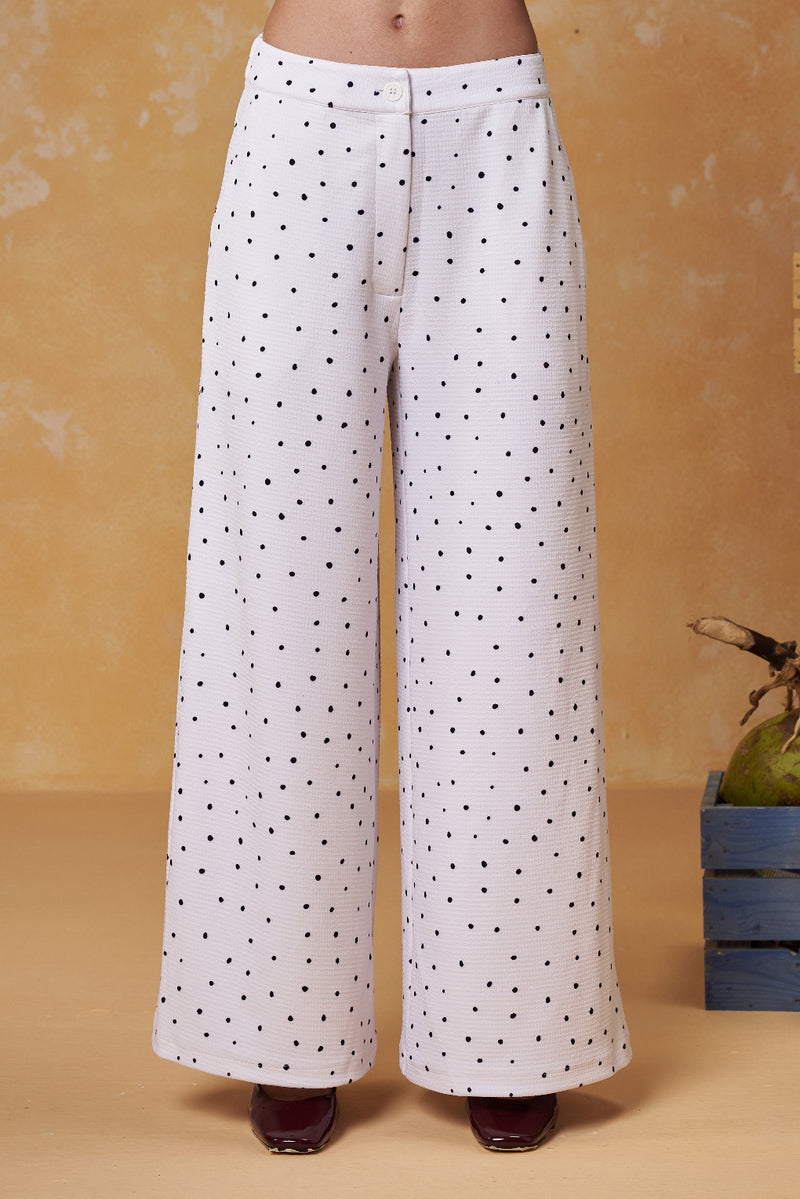 Polka Pace Wide Leg Pants