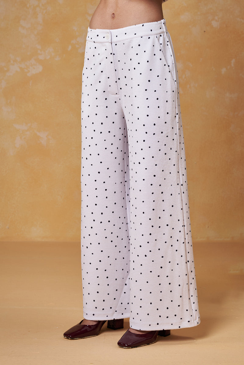 Polka Pace Wide Leg Pants
