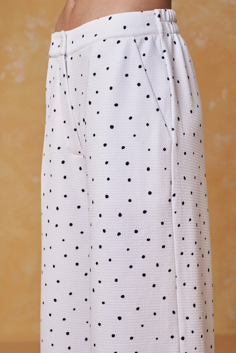 Polka Pace Wide Leg Pants