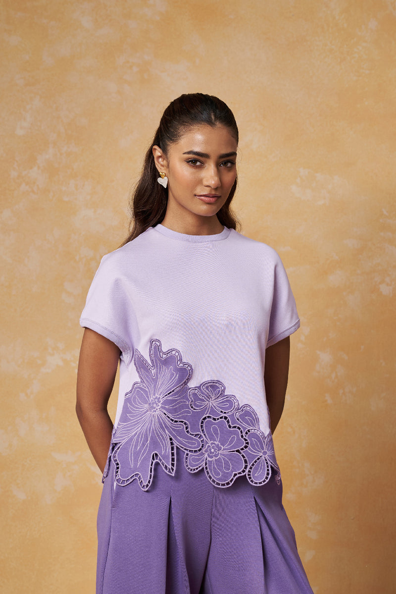 Amethyst Appliqué Top