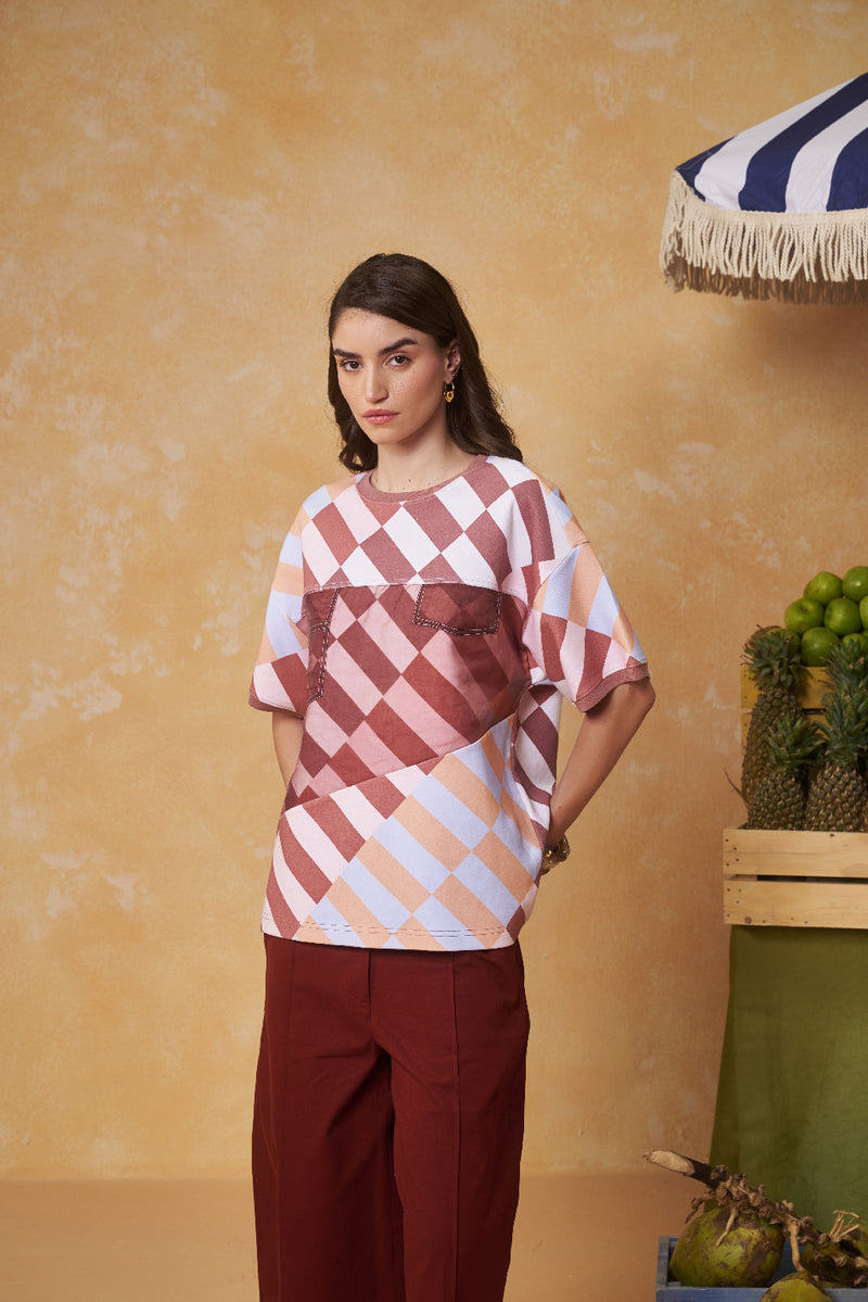 Vintage Grid Detail Tee