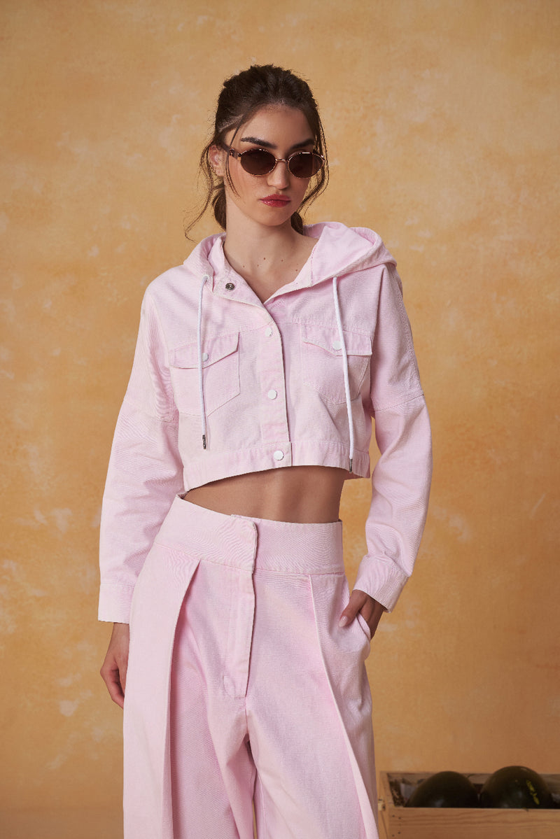 Blush Breeze Crop Jacket