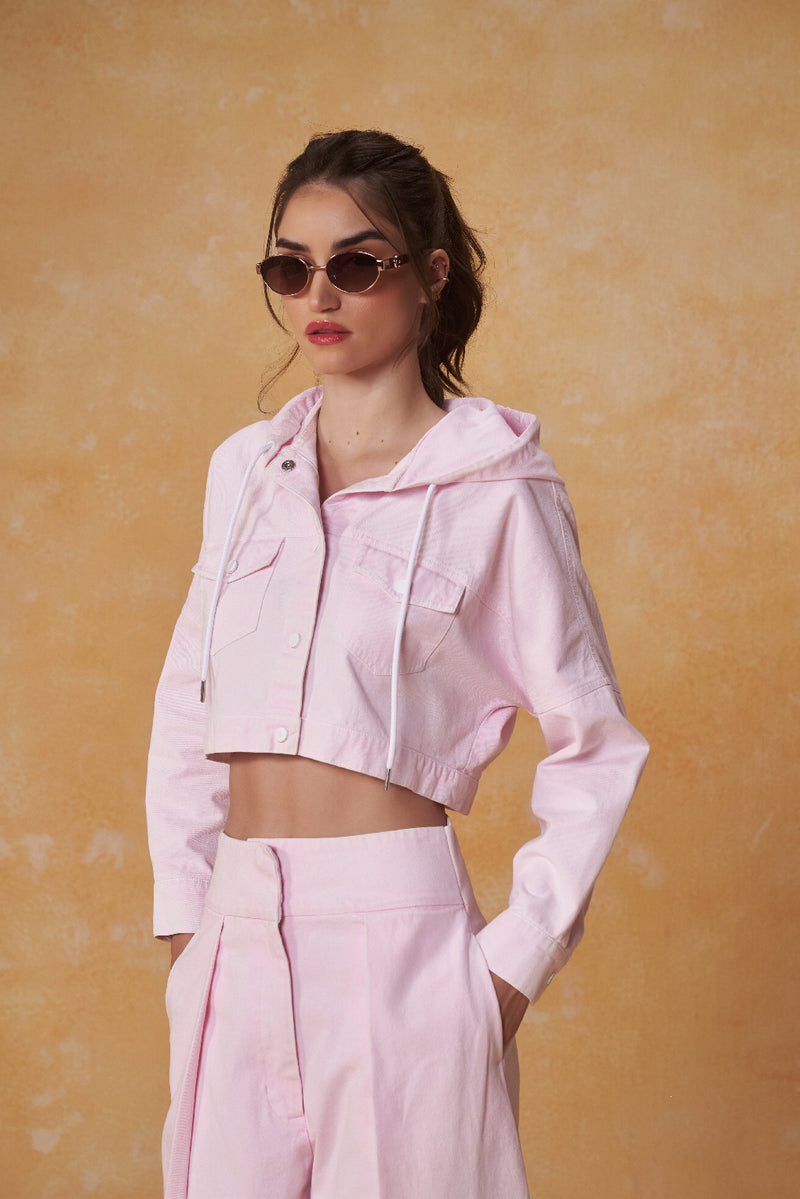 Blush Breeze Crop Jacket