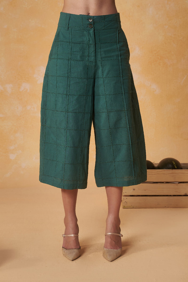 Oppa Schiffli Checkmate Long Shorts