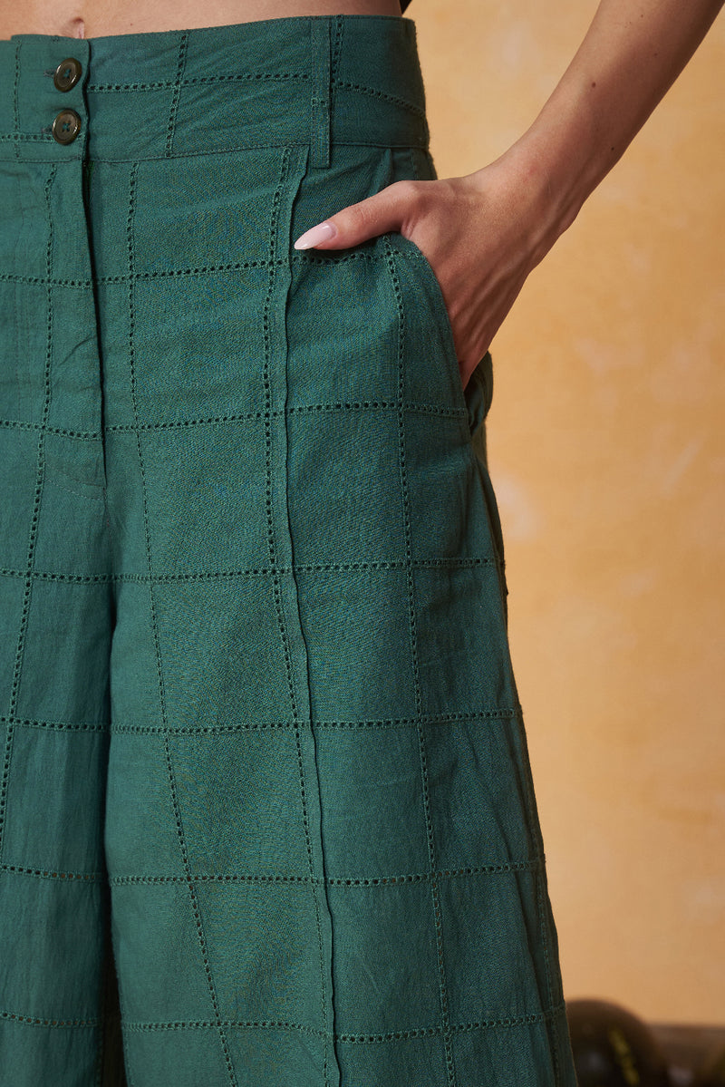Oppa Schiffli Checkmate Long Shorts