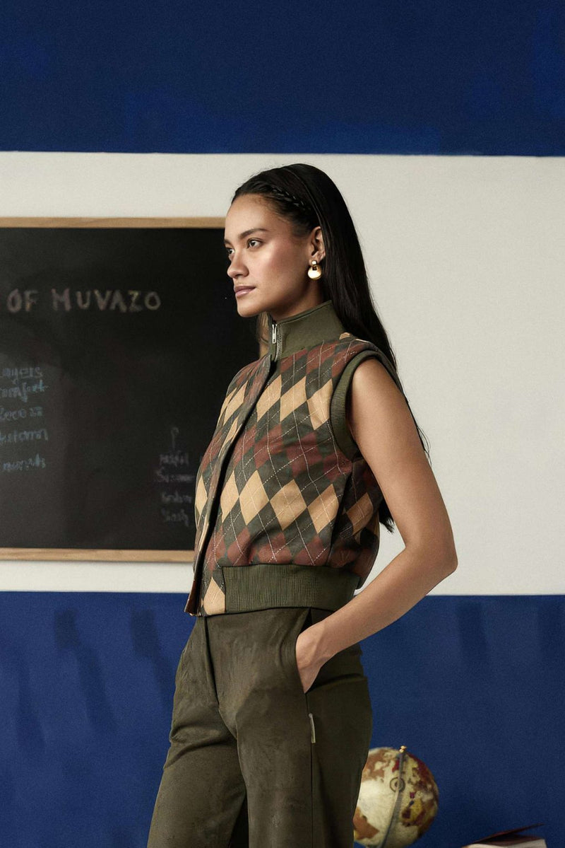 Argyle Bomber Jacket