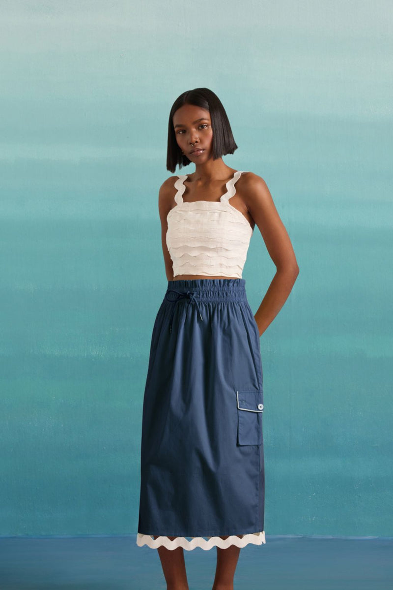 Eclectic-Edge Skirt - Coronet Blue