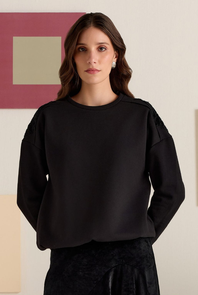 Shadow Cut Fleece Top