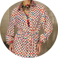 Kaleido Grid Collar Co-ord Set