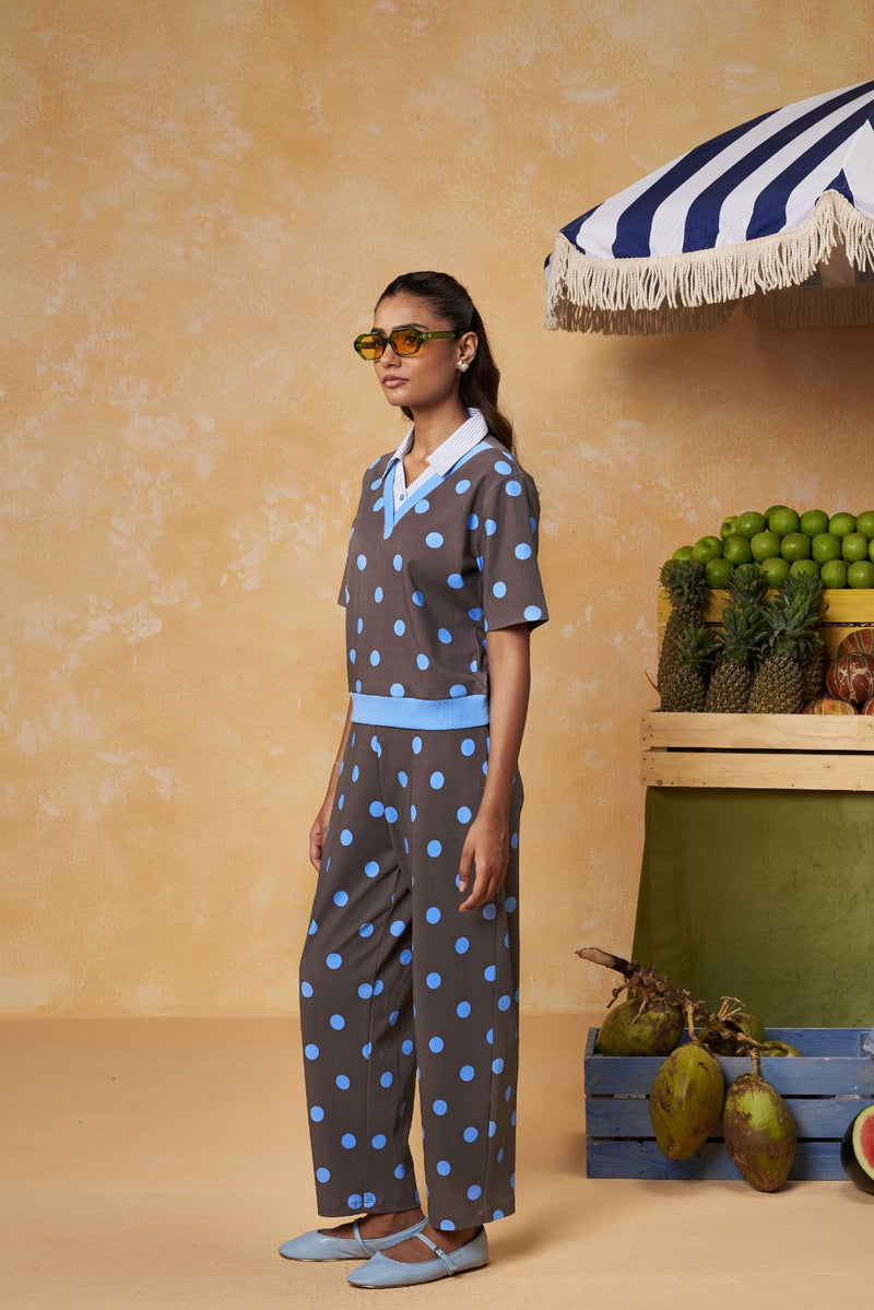 Cocoa Sky Polka Co-ord Set