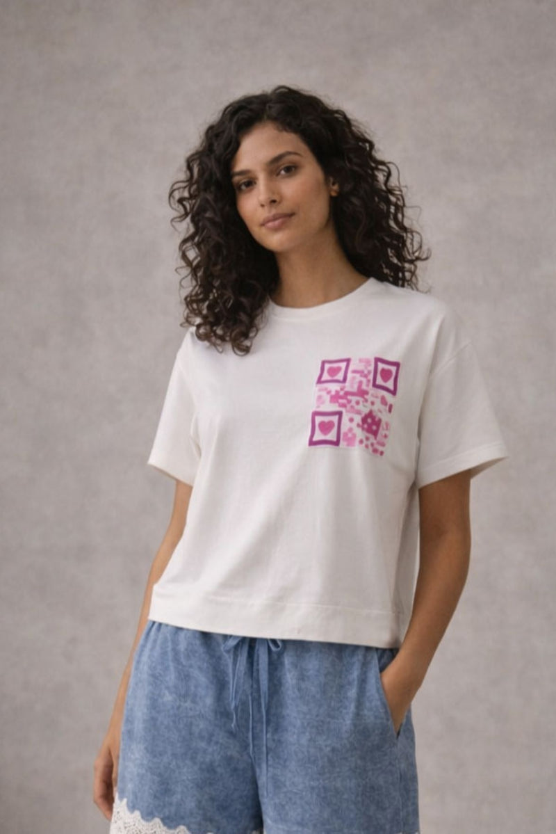 LOVE BARCODE  SHE TEE