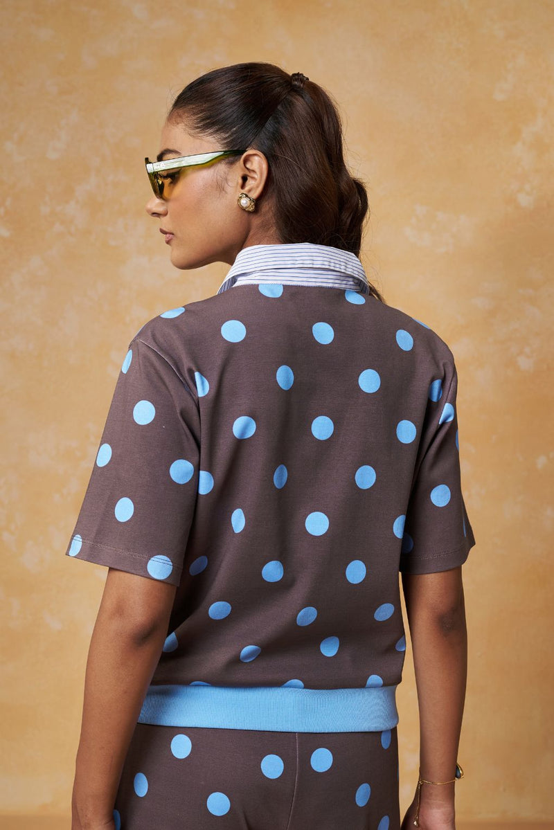 Cocoa Sky Polka Polo