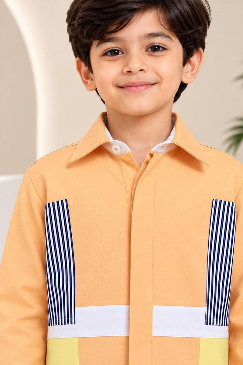 Spunkies Boys Cotton Shirt with Graphic Design