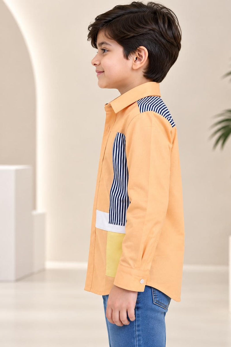 Spunkies Boys Cotton Shirt with Graphic Design