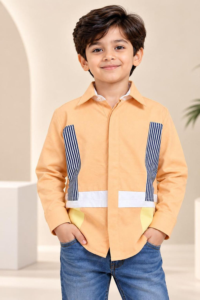 Spunkies Boys Cotton Shirt with Graphic Design