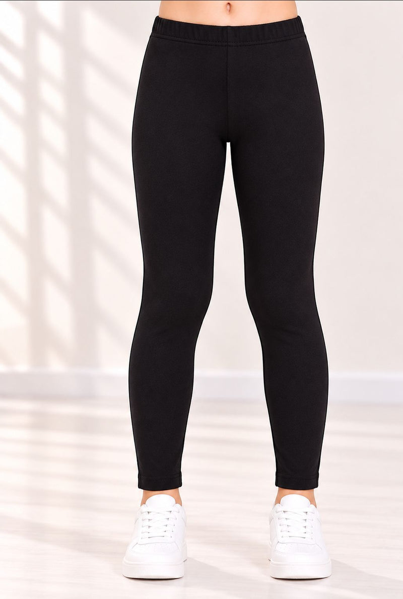 Spunkies Girls Black Body Fit Leggings