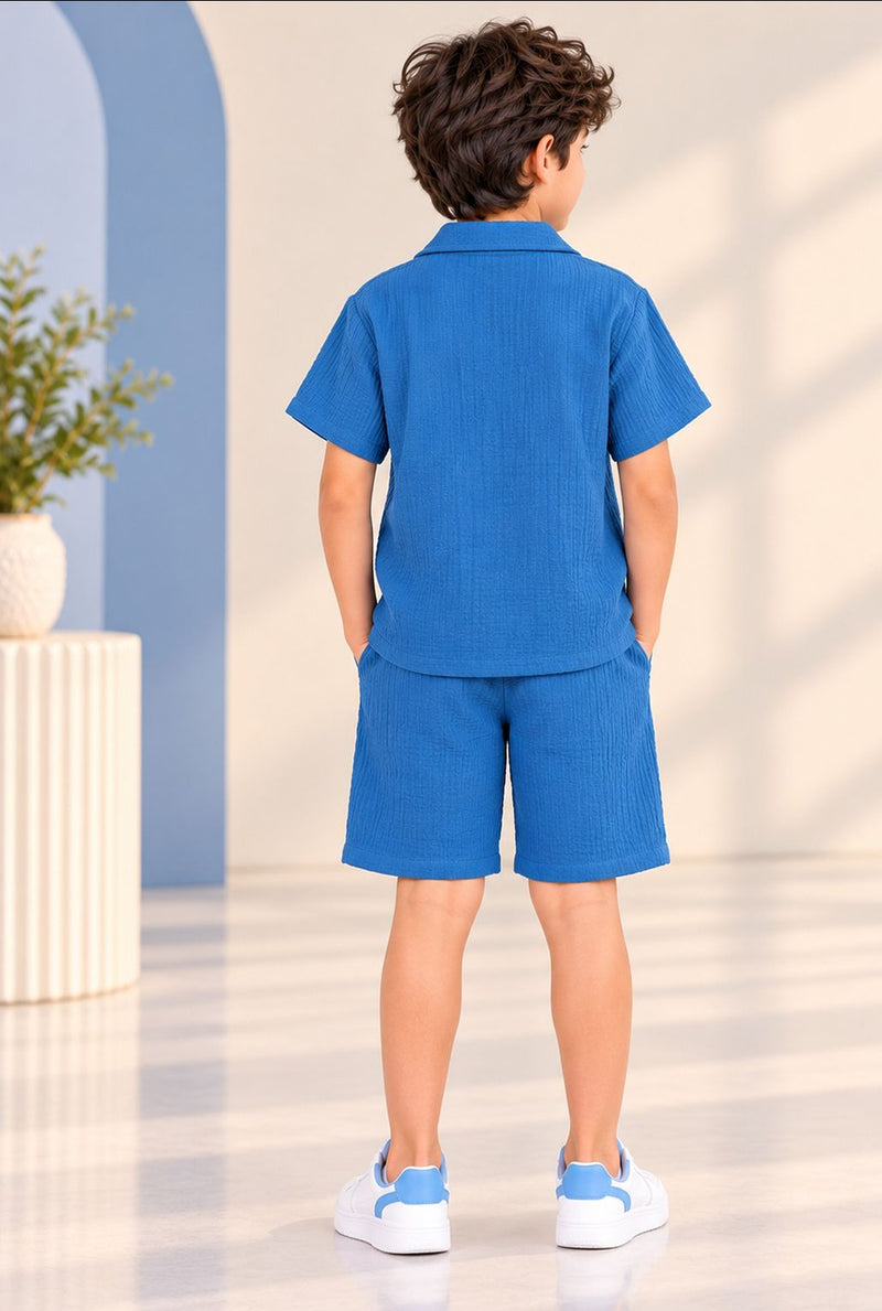 Spunkies Boys Blue Gauze Summer Sets