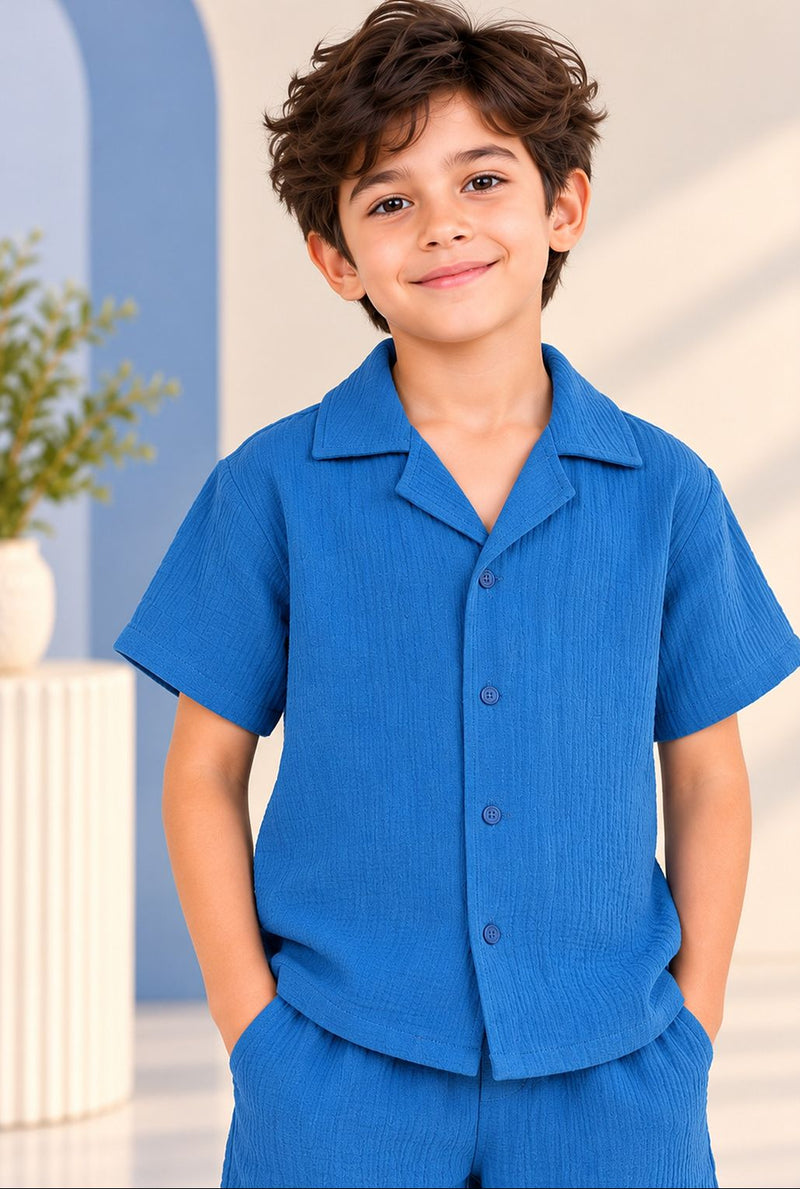 Spunkies Boys Blue Gauze Summer Sets