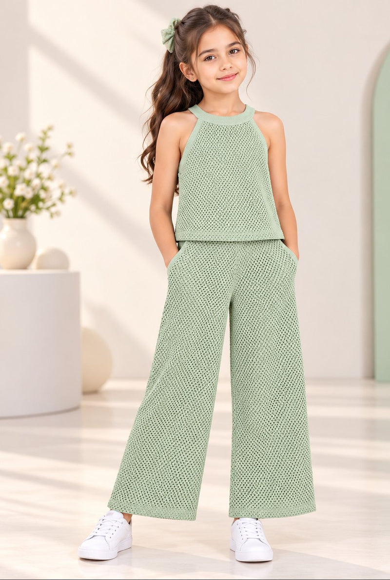 Spunkies Green Crochet Co-ord Set