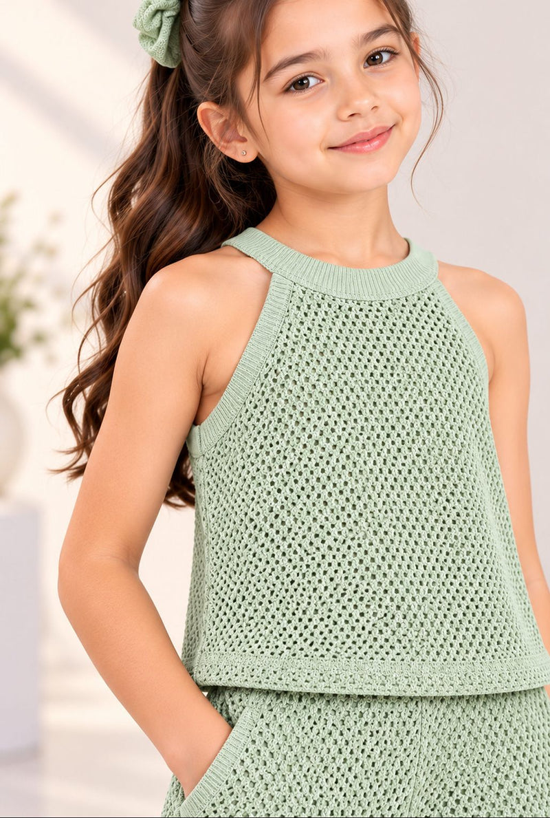 Spunkies Green Crochet Co-ord Set