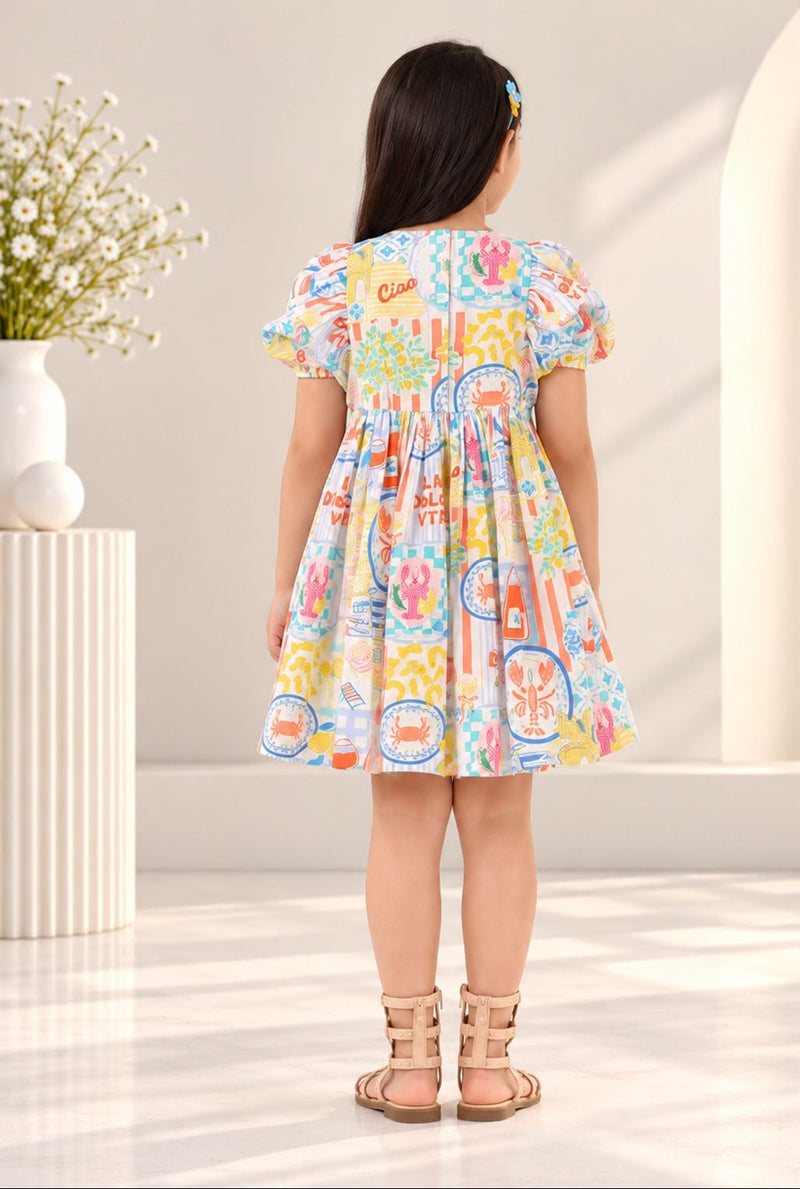 Spunkies Girls' Multi Color A Line Dress Regular price