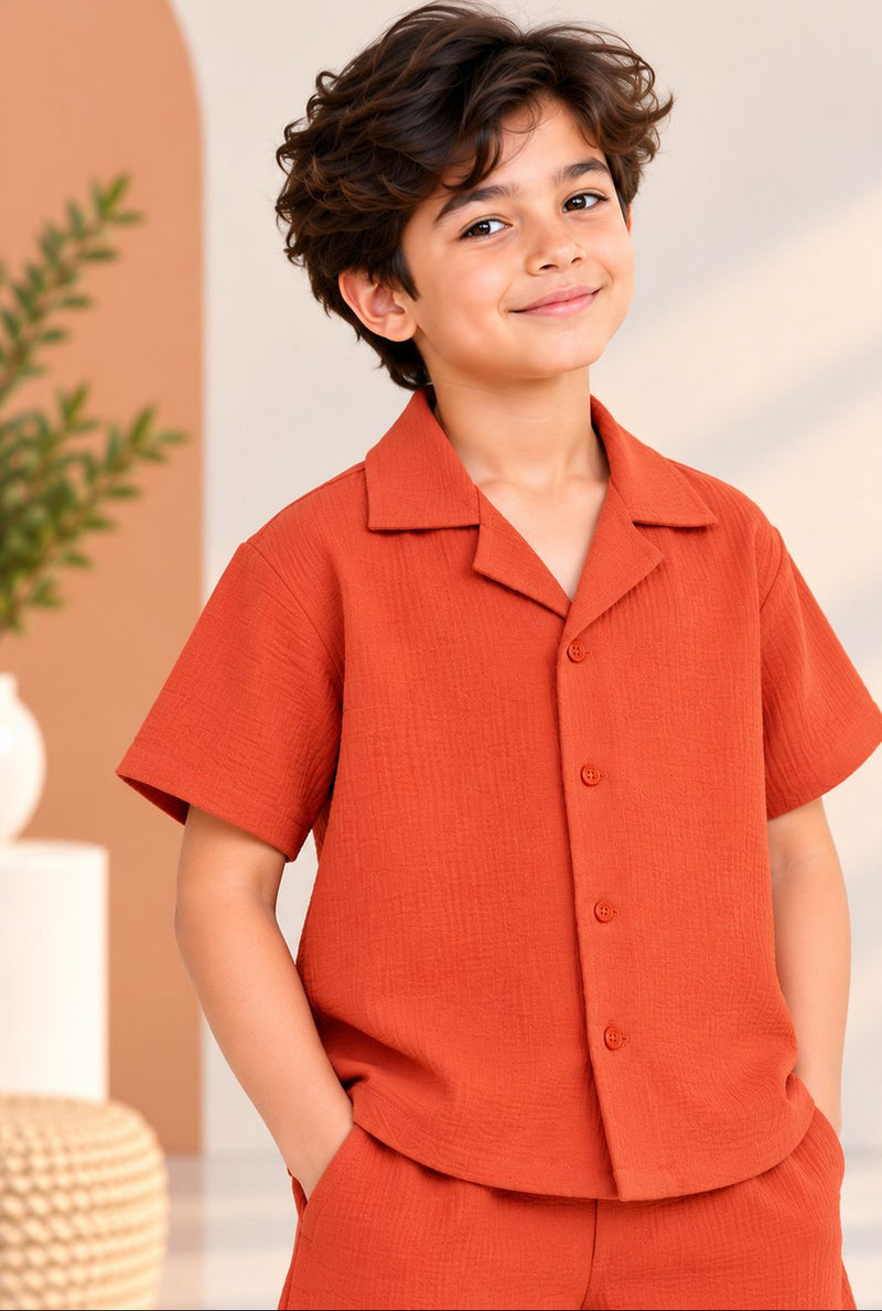 Spunkies Boys Red Gauze Summer Set