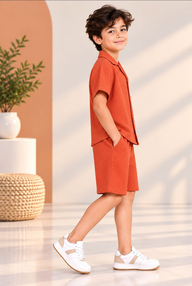 Spunkies Boys Red Gauze Summer Set
