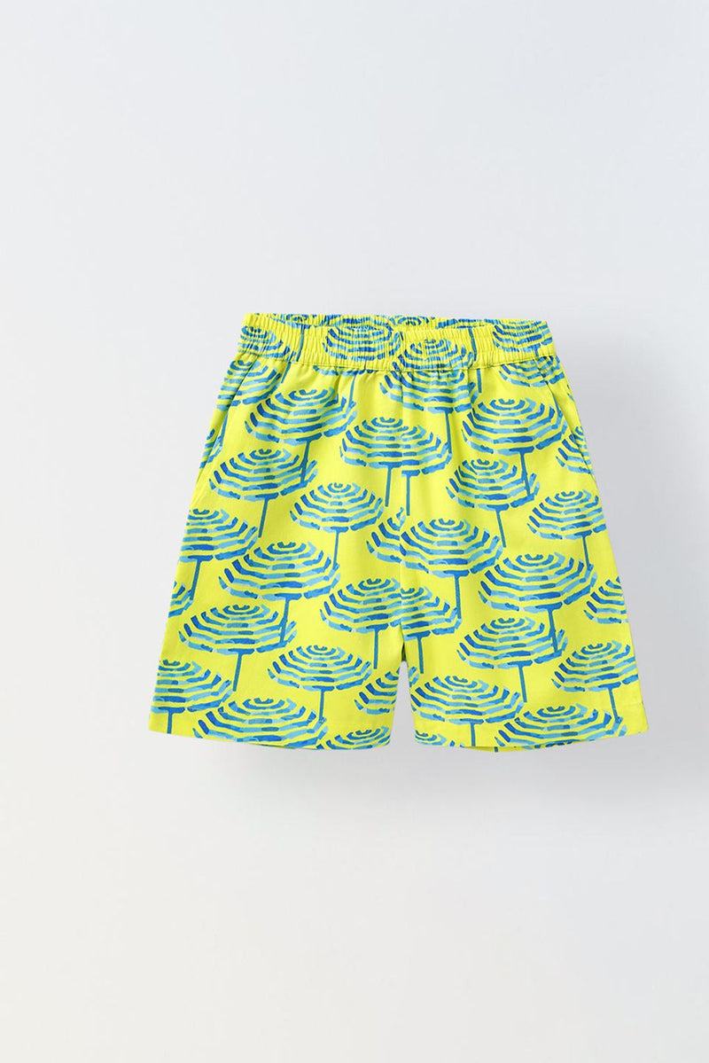 Spunkies Lime Geometric Print Co-Ord Set- Boy