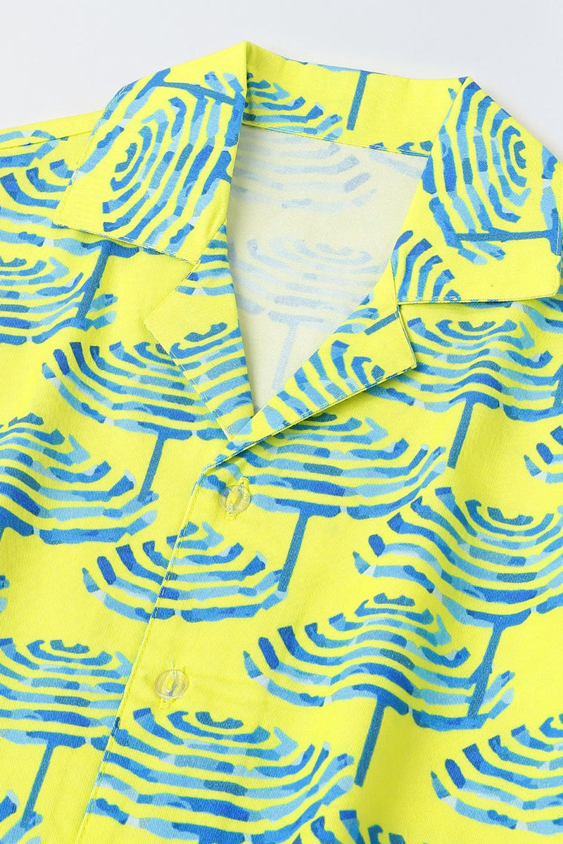 Spunkies Lime Geometric Print Co-Ord Set- Boy