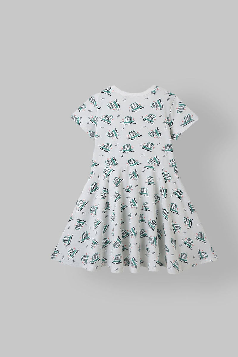 Spunkies Girls White Cotton Short Sleeve Tops