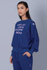 Blue Point of View Oversized Sweatshirt