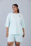 It’s all comfy Oversized Tee Blue Glass