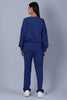 Blue Point of View Oversized Sweatshirt