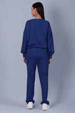 Blue Point of View Oversized Sweatshirt