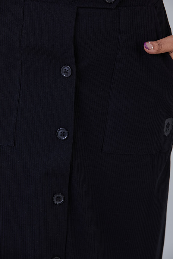 Easy Pull Off Skirt Black