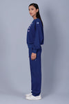 Blue Point of View Oversized Sweatshirt