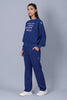 Blue Point of View Oversized Sweatshirt