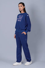 Blue Point of View Oversized Sweatshirt